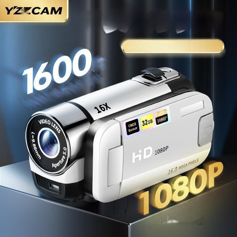 Kompaktiška skaitmeninė rankinė kamera su atverčiamu pasukamu ekranu selfiams; 16 MP CCD jutiklis, 16x optinis priartinimas, optinis vaizdo stabilizavimas