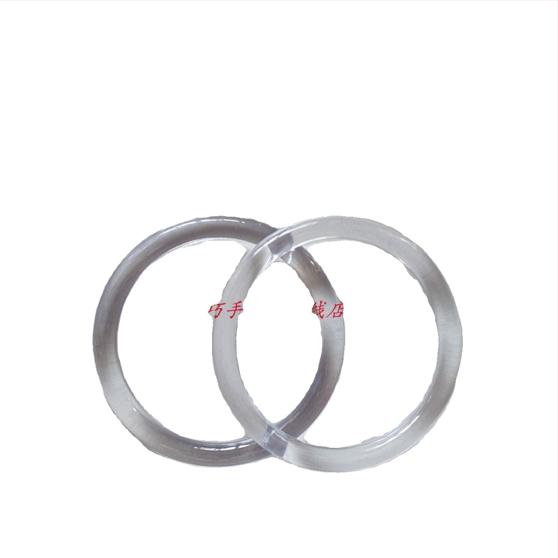 Χειροποίητο αξεσουάρ για τσάντες - μαγνητικό δερμάτινο κούμπωμα, κυκλικό διαφανές στοιχείο, πλεκτό υλικό με κοχύλι