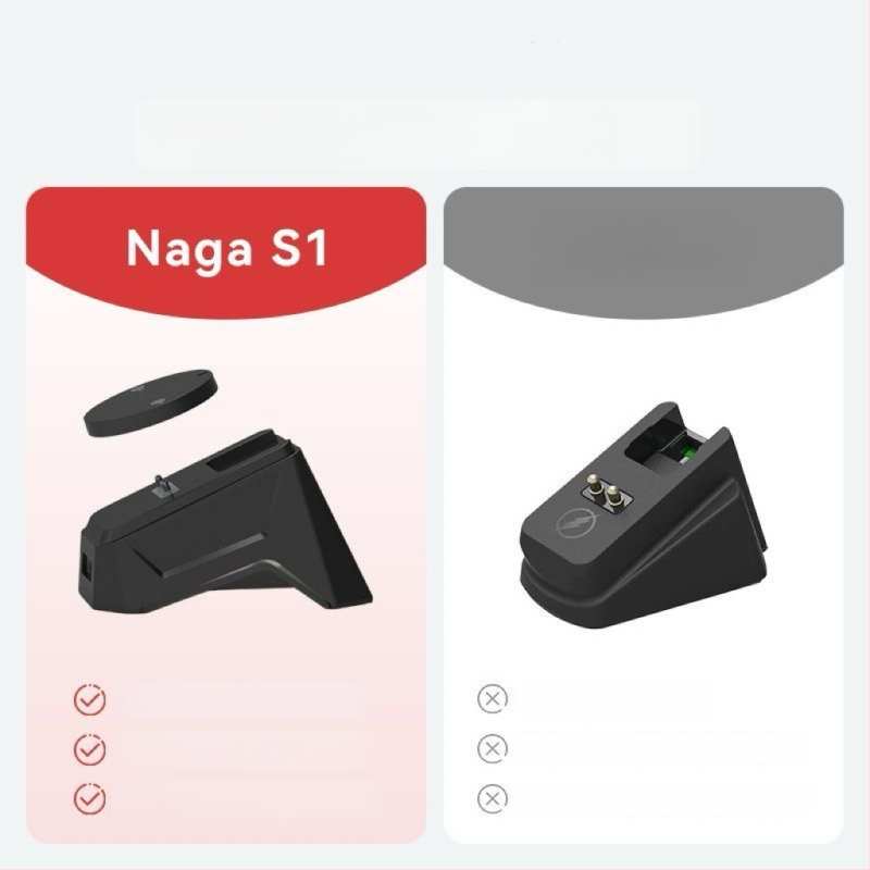 Магнитна зарядна база за Logitech G502/G903 с USB докинг станция, жично USB свързване, кабел 1.5 м; включва зарядна база, заряден модул, кабел за данни и ръководство