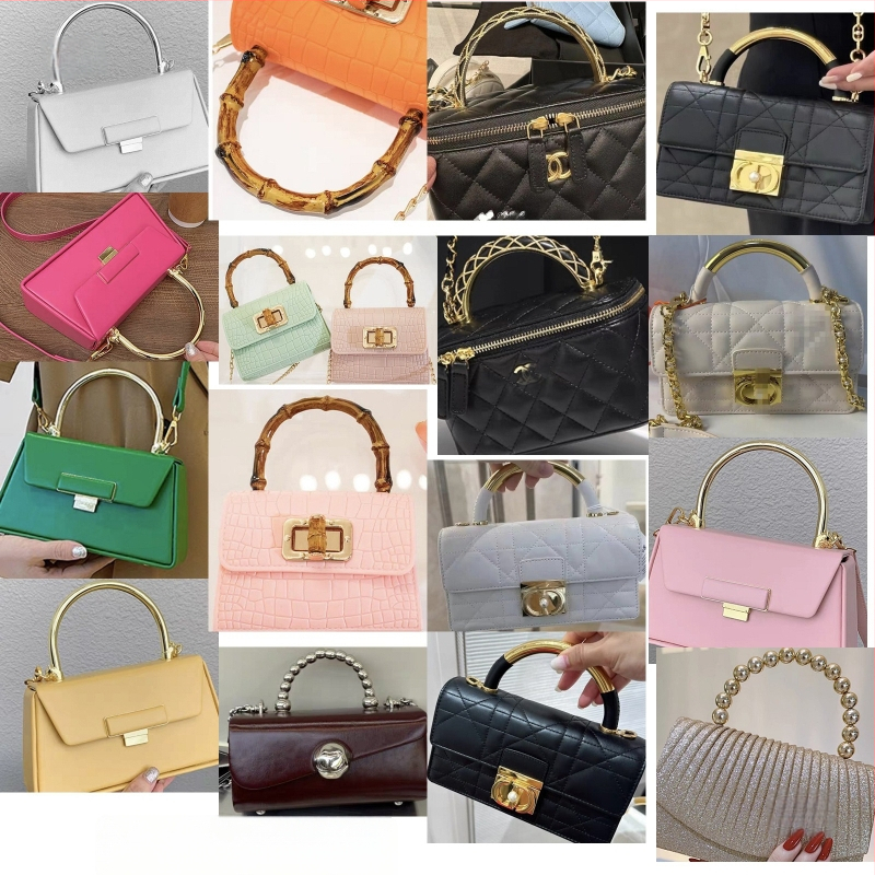 Σετ εξαρτημάτων τσάντας: κυκλικές και ημικυκλικές λαβές, κούφιες λαβές, μεταλλικές σταθερές λαβές, αξεσουάρ με χάντρες μπαμπού και δαχτυλίδια μεταφοράς — Άνοιξη 2024.