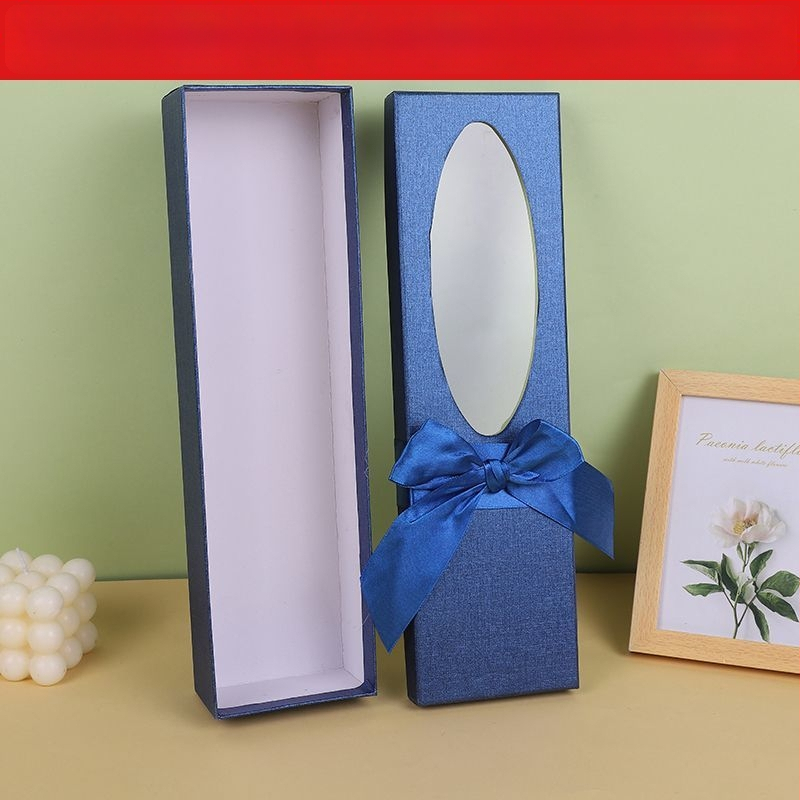 Подаръчна кутия за цветя с кръстовиден възел, правоъгълна форма, букет рози