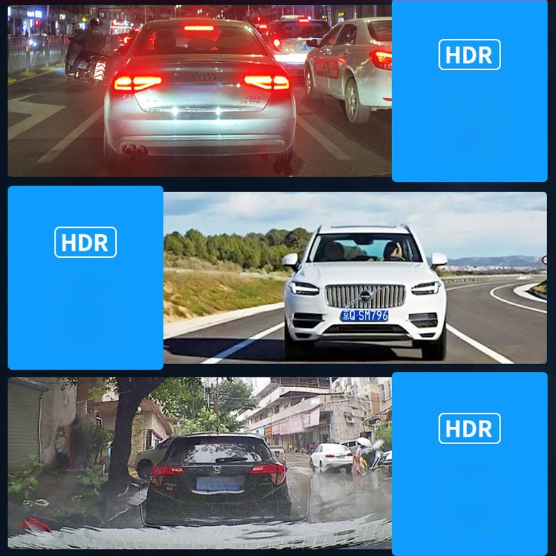 Camera auto pentru bord cu lentile față și spate duble, rezoluție 2160p, vedere de noapte îmbunătățită