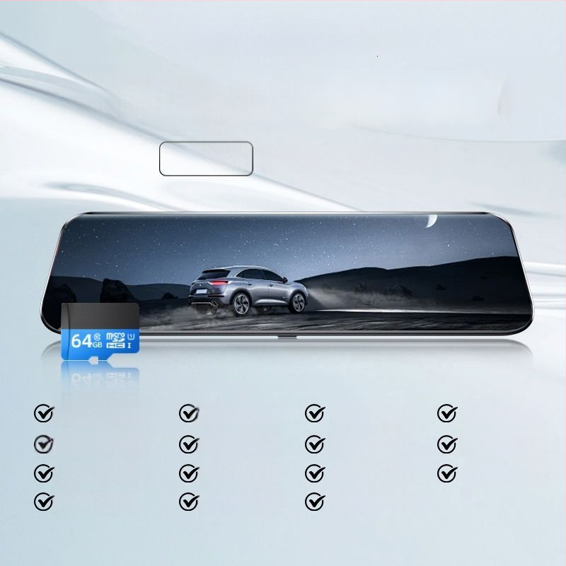 Camera auto pentru bord cu lentile față și spate duble, rezoluție 2160p, vedere de noapte îmbunătățită