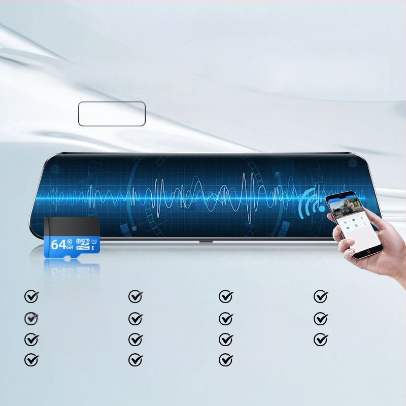 Camera auto pentru bord cu lentile față și spate duble, rezoluție 2160p, vedere de noapte îmbunătățită