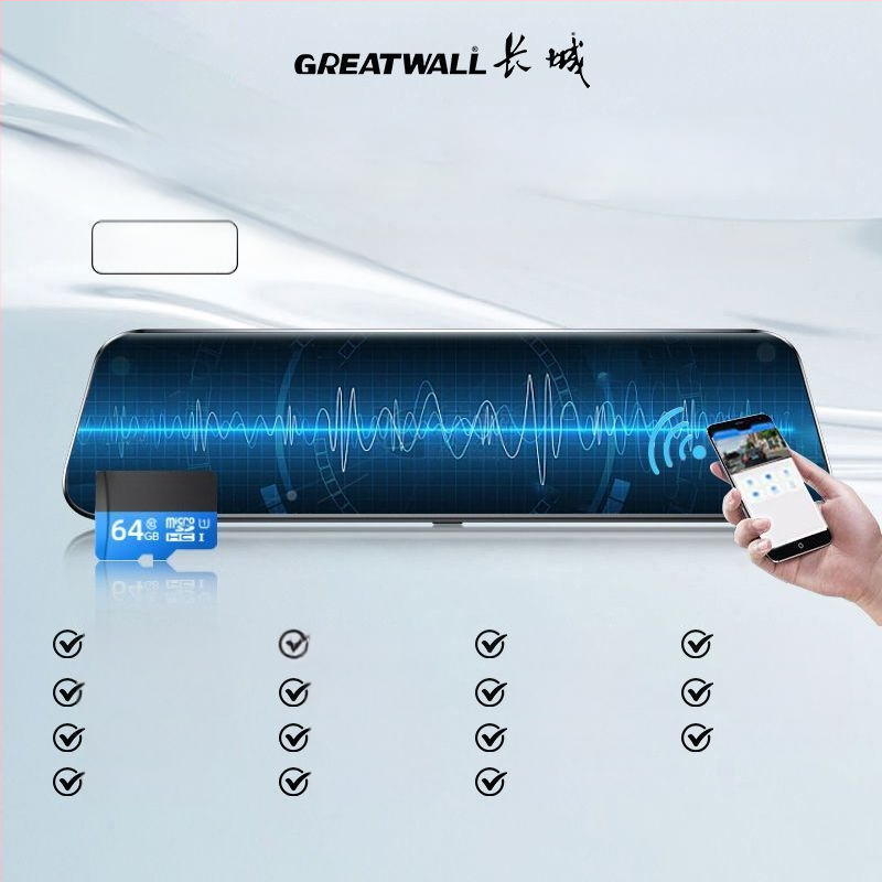 Camera auto pentru bord cu lentile față și spate duble, rezoluție 2160p, vedere de noapte îmbunătățită