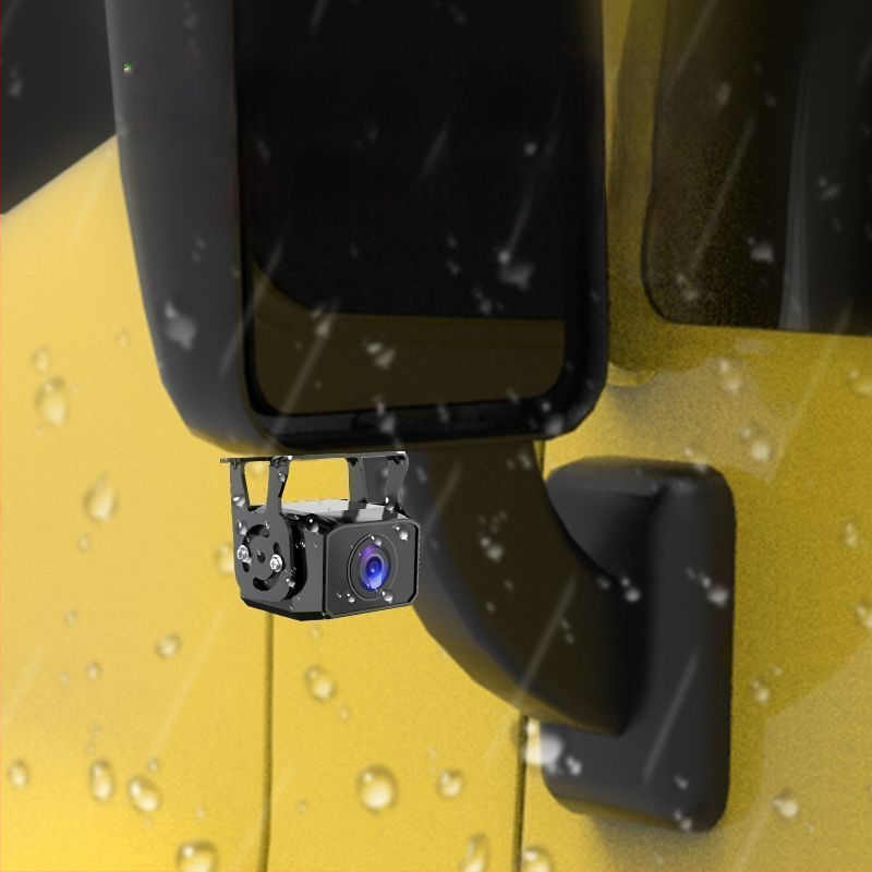 Sistem de supraveghere pentru vehicule, 4 canale, 360°, 24V, vizionare HD noapte pentru camera de mers înapoi, DVR universal cu 2 canale