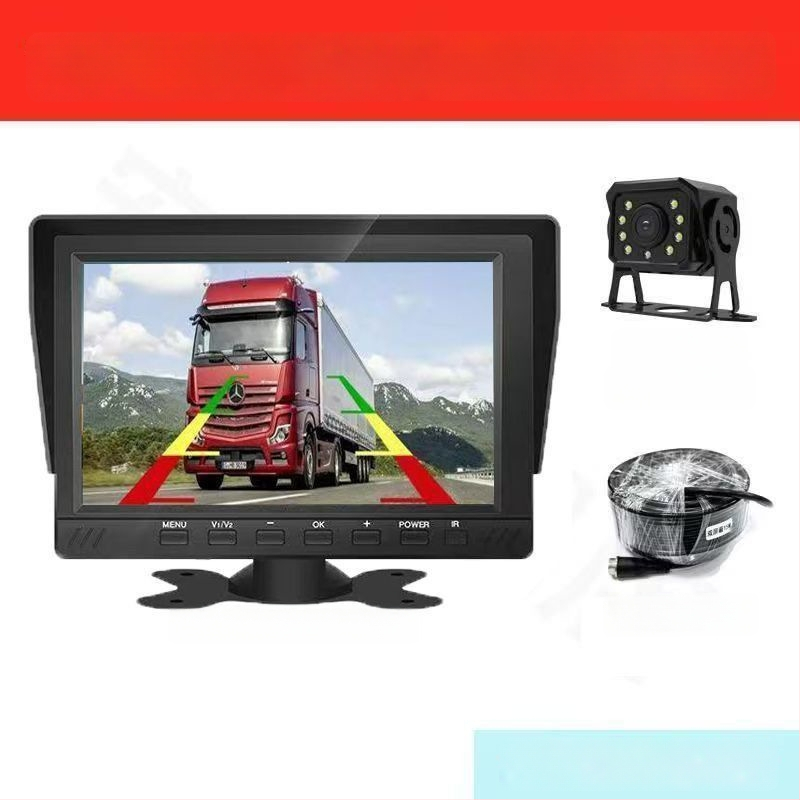 Sistem de supraveghere pentru vehicule, 4 canale, 360°, 24V, vizionare HD noapte pentru camera de mers înapoi, DVR universal cu 2 canale