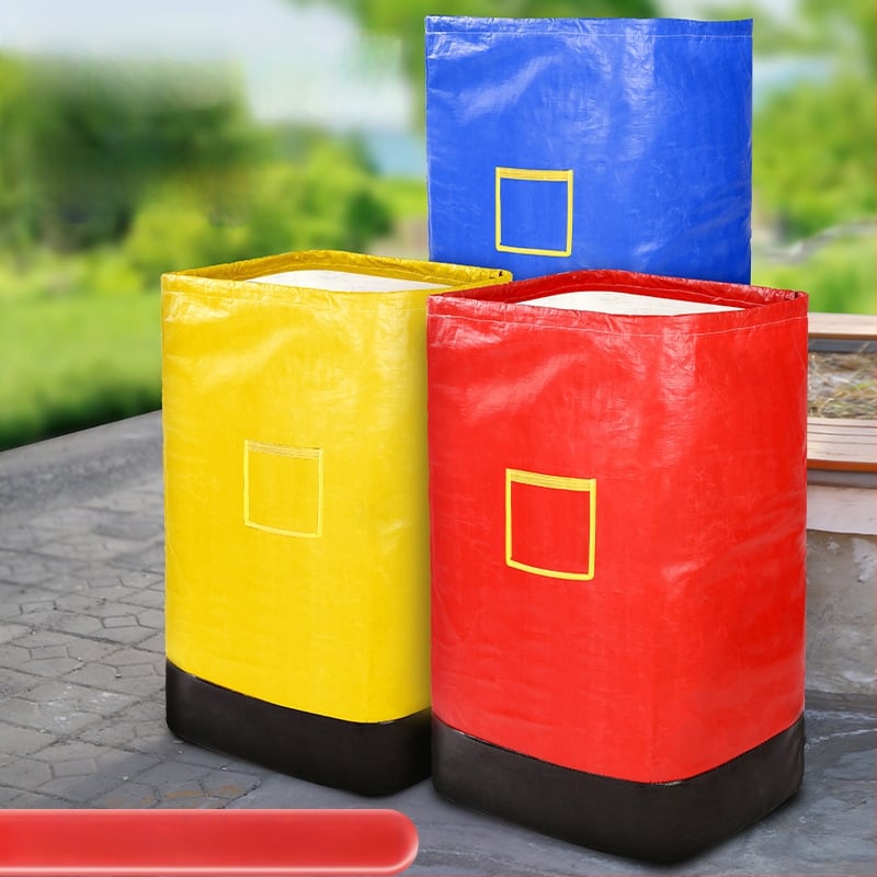 Auduma plastmasas soma ekspresaj pārvadāšanai, PE pārklājums, logotipa druka, slodze 1-50, plastmasas materiāliem