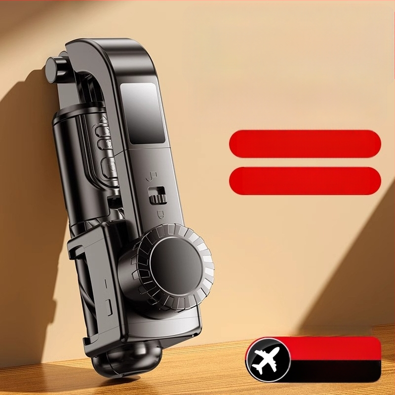 Гимбал стабилизатор за мобилен телефон със вградена селфи държач и тринога, преносим, алуминиева сплав