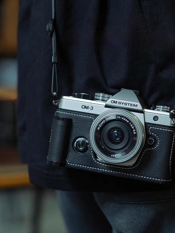 Fotoaparatų krepšys iš natūralios odos, rankinės stiliaus, universalus, 2025 m. pavasaris