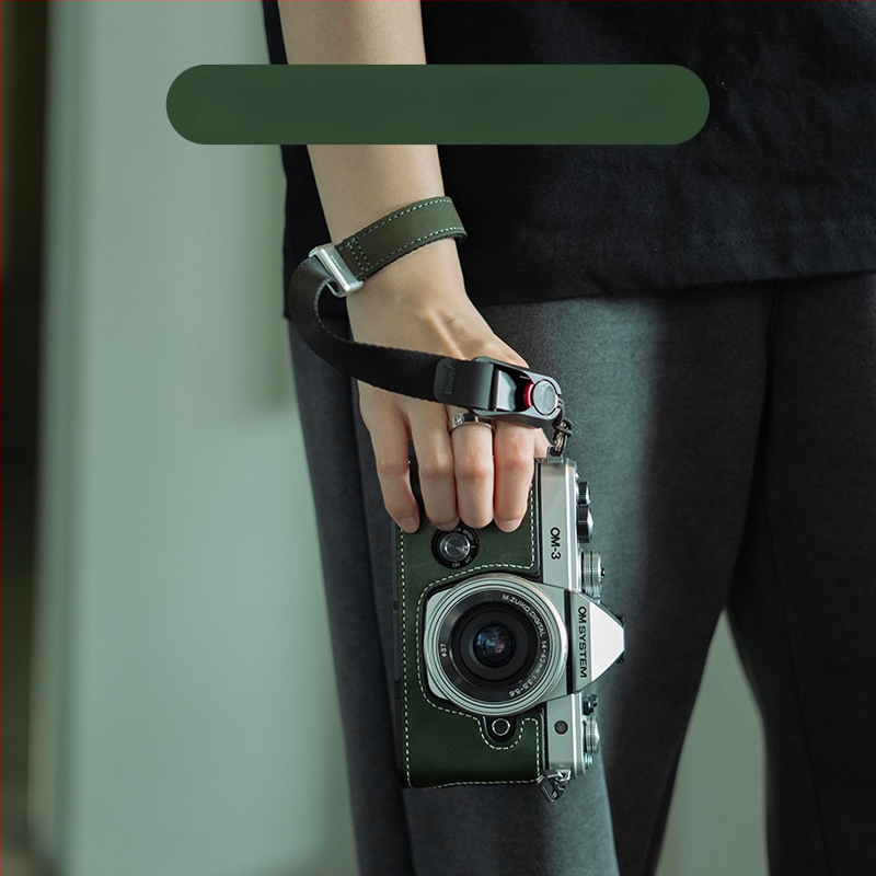 Fotoaparatų krepšys iš natūralios odos, rankinės stiliaus, universalus, 2025 m. pavasaris