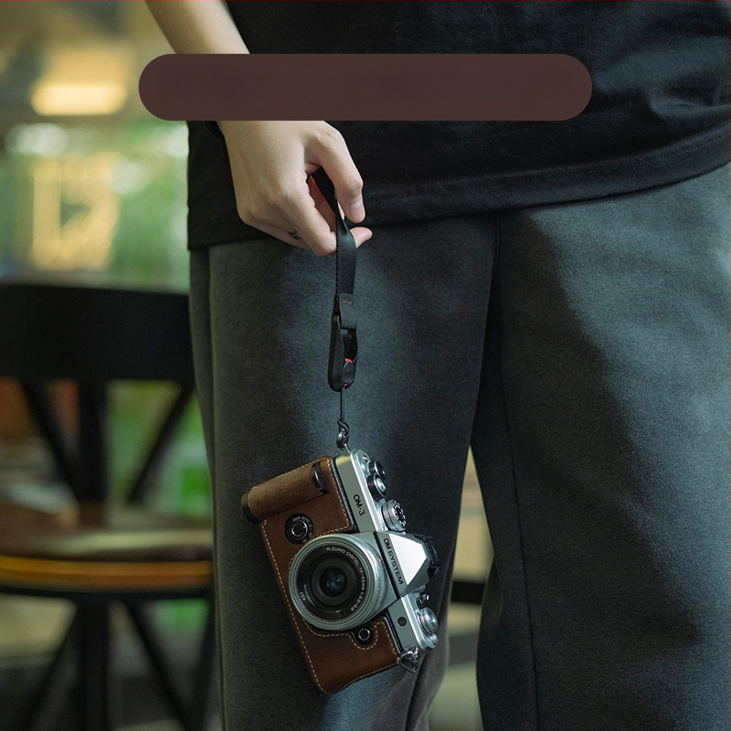 Fotoaparatų krepšys iš natūralios odos, rankinės stiliaus, universalus, 2025 m. pavasaris