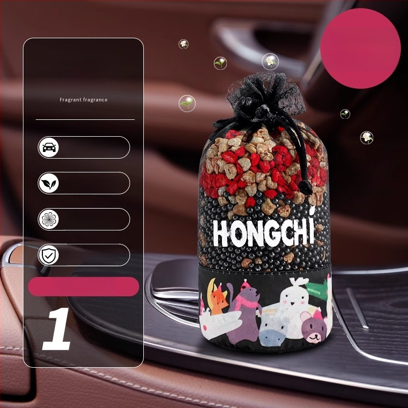 Автомобилен въздухоосвежител с жасминови сушени цветя и аромат улонг чай, нанокристали, естествена изработка, модерен дизайн