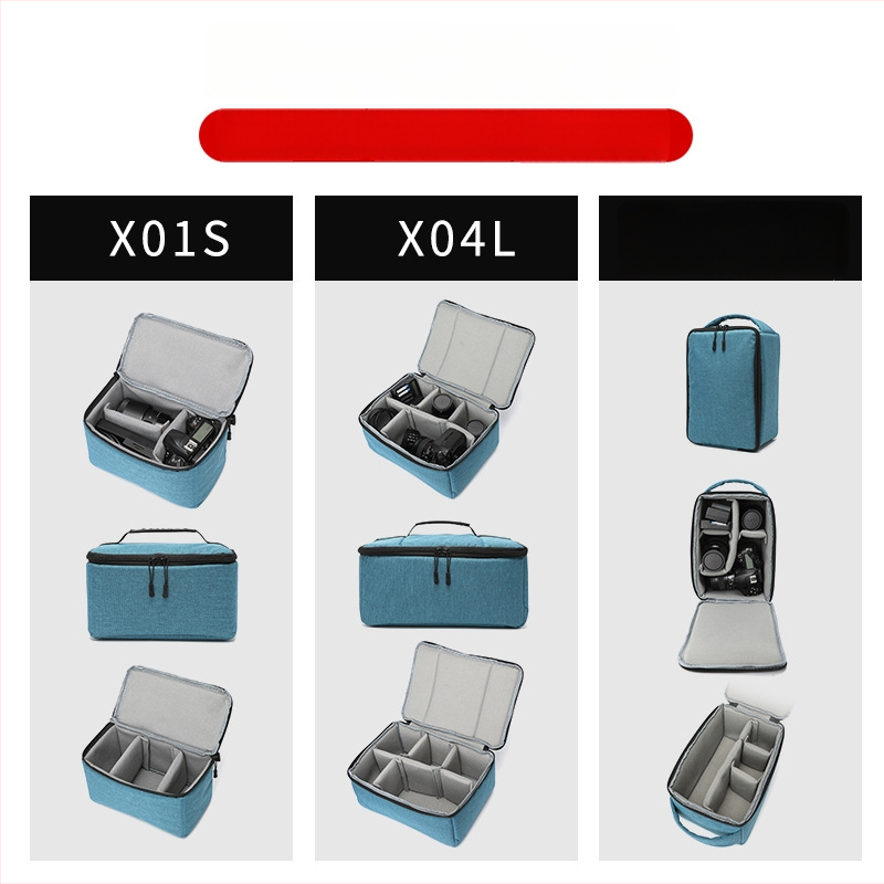 SLR fotoaparato krepšys su trimis objektyvais, atsparus vandeniui, ultra lengvas, išplėčiamas, atsparus dėvėjimui, vidus poliesteris