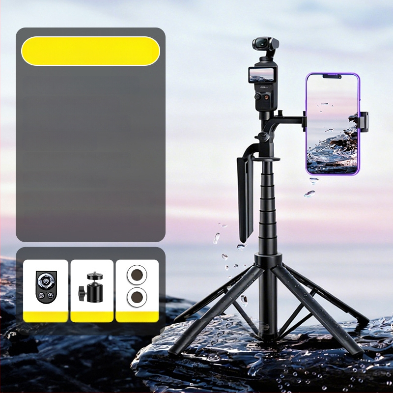 Băț de selfie cu bază de podea pentru DJI Pocket 3 — Ultra-stabil, Portabil, Ideal pentru filmări în aer liber, concerte și călătorii