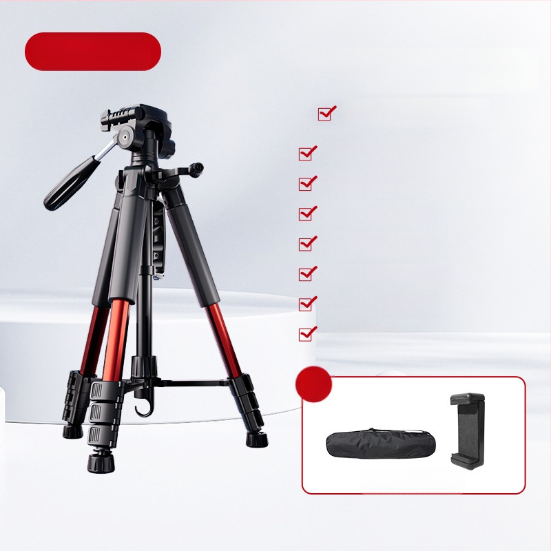 Kameros trikojis su 3D gimbal galva, 4 dalių aliuminio lydinio stovas, apkrova 2–5 kg, maksimali aukštis 188 cm, greito atleidimo plokštelė įtraukta