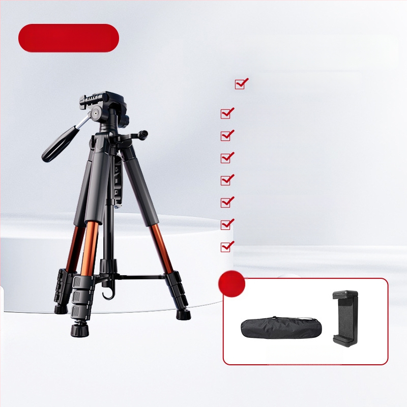 Kameros trikojis su 3D gimbal galva, 4 dalių aliuminio lydinio stovas, apkrova 2–5 kg, maksimali aukštis 188 cm, greito atleidimo plokštelė įtraukta