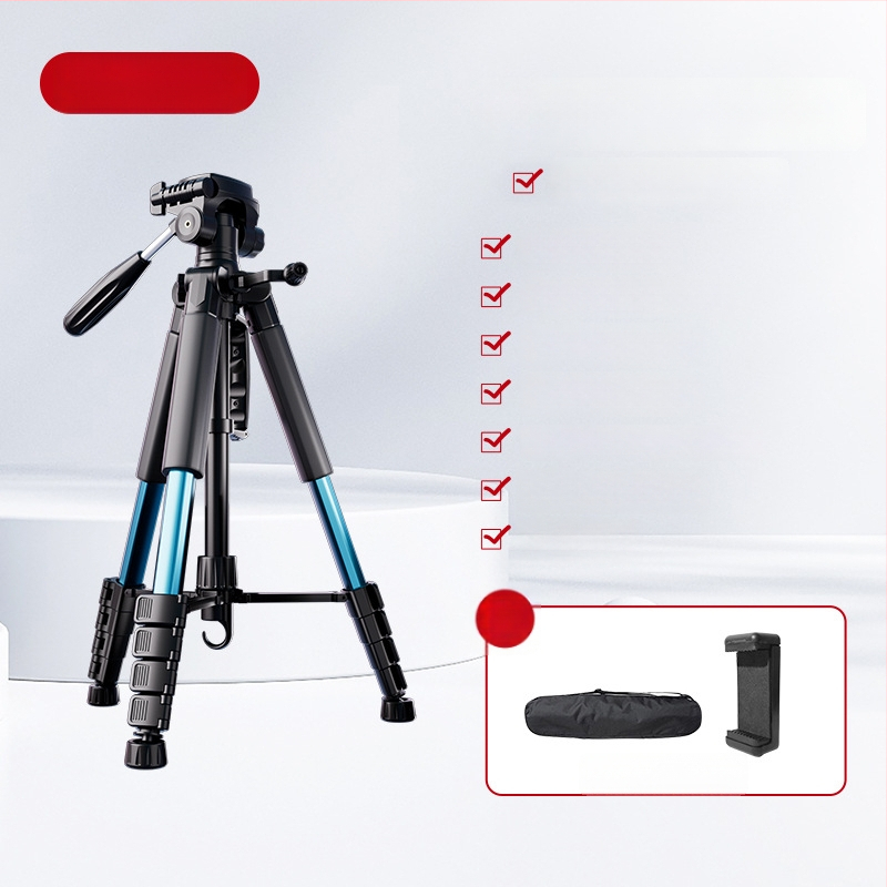 Kameros trikojis su 3D gimbal galva, 4 dalių aliuminio lydinio stovas, apkrova 2–5 kg, maksimali aukštis 188 cm, greito atleidimo plokštelė įtraukta