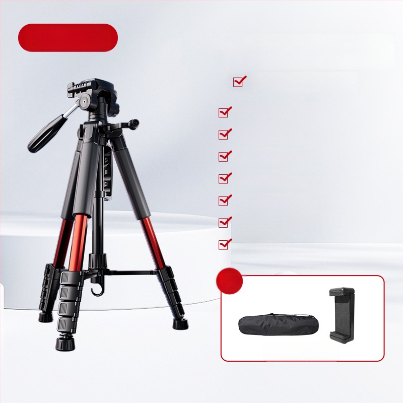 Kameros trikojis su 3D gimbal galva, 4 dalių aliuminio lydinio stovas, apkrova 2–5 kg, maksimali aukštis 188 cm, greito atleidimo plokštelė įtraukta