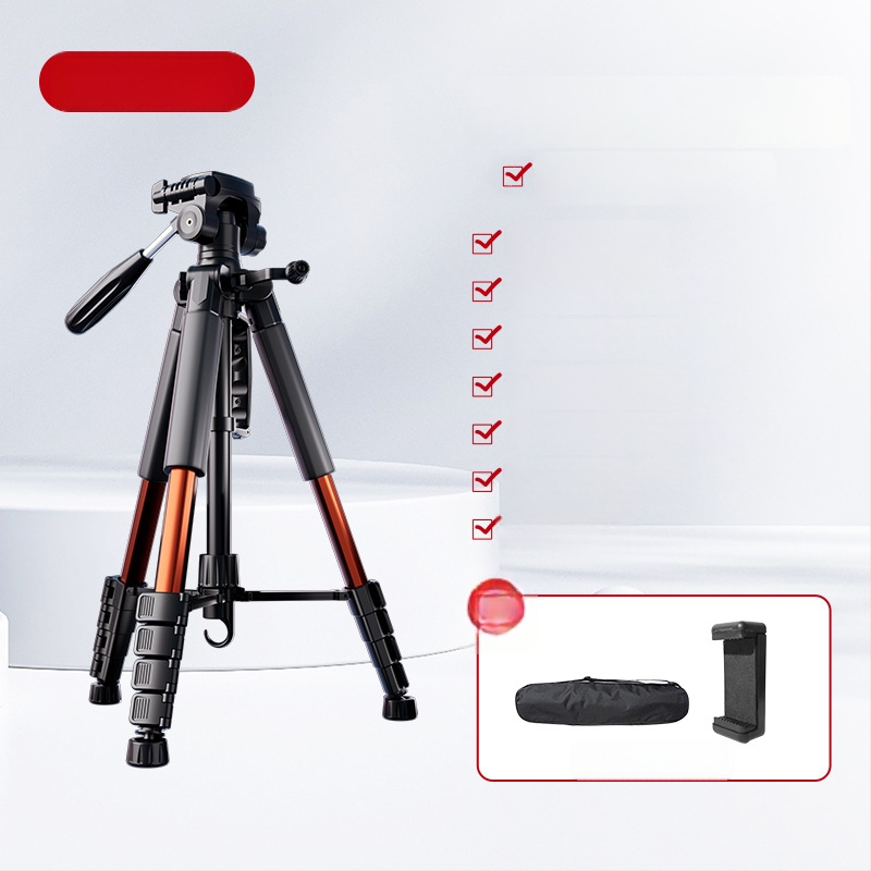 Kameros trikojis su 3D gimbal galva, 4 dalių aliuminio lydinio stovas, apkrova 2–5 kg, maksimali aukštis 188 cm, greito atleidimo plokštelė įtraukta