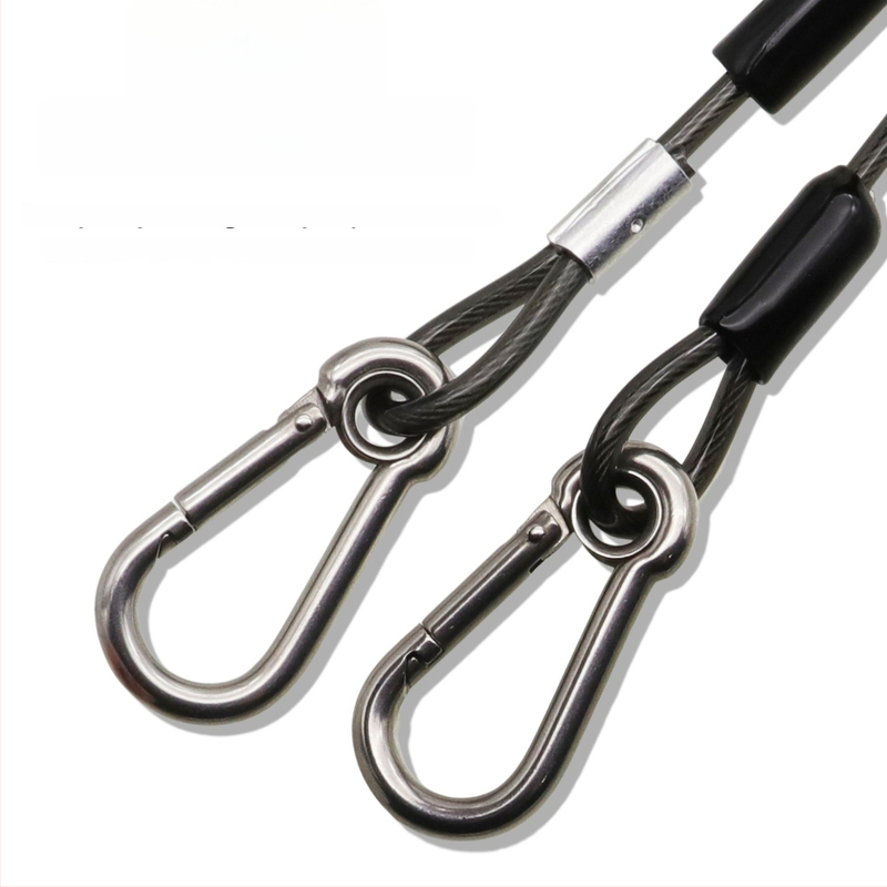 Guangmei Lanyard de siguranță din sârmă de oțel pentru pescuit marin, la stânci și la barcă, cablu anti-pierdere pentru camera de scufundări, lucru la înălțime