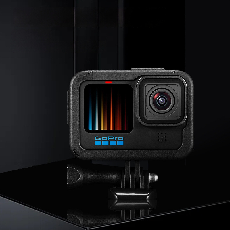 GoPro 10/11/12/13 пластмасова рамка за защита с капак на батерията – PA материал; включва рамка, база, дълги винтове, капак на лещата, капак на батерията; опаковка включена; съвместима с GoPro 9