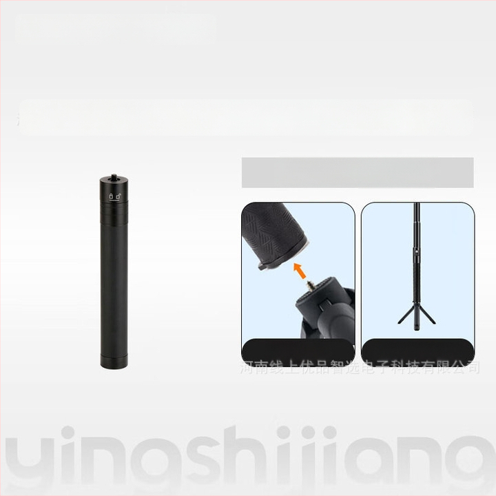 Trepied cu mâner rotativ din aliaj de aluminiu, extensie pentru camere Insta360 și camere panoramice DJI, model Zd-0258, 4 secțiuni, sarcină maximă până la 2 kg