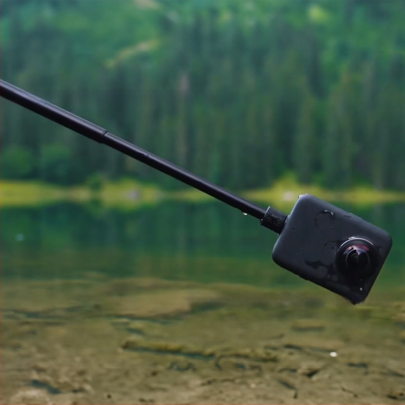 Trepied cu mâner rotativ din aliaj de aluminiu, extensie pentru camere Insta360 și camere panoramice DJI, model Zd-0258, 4 secțiuni, sarcină maximă până la 2 kg