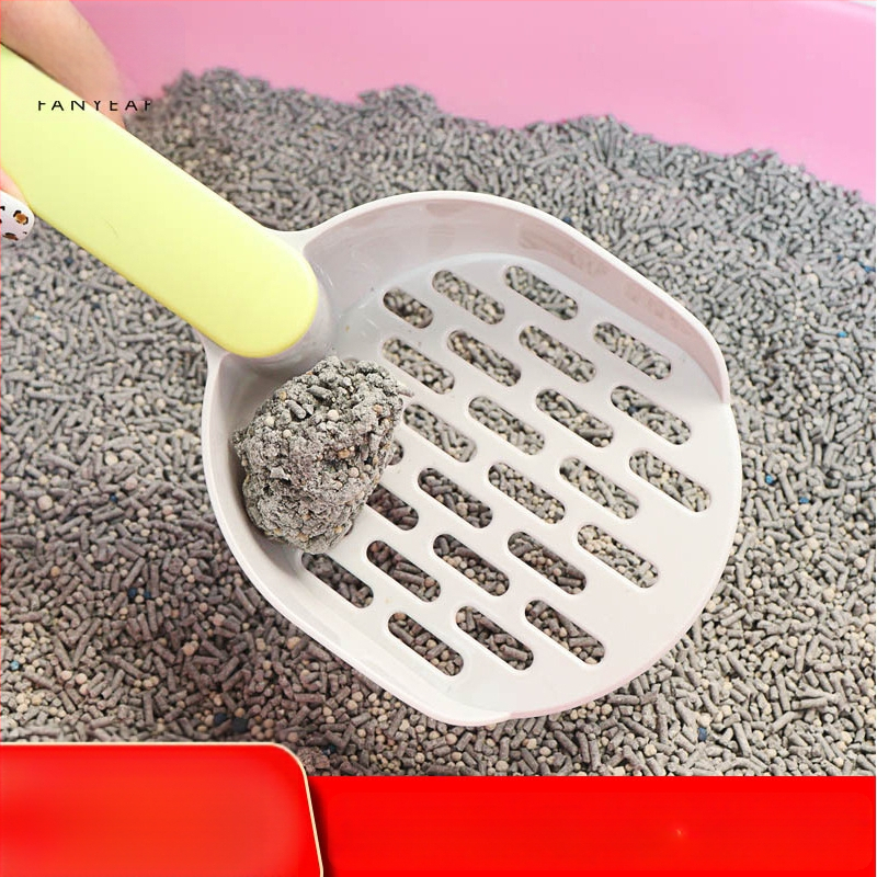Lingură pentru nisip de pisici, din plastic, model A1P30, brand Fan yi, cu găuri fine și găuri îngroșate