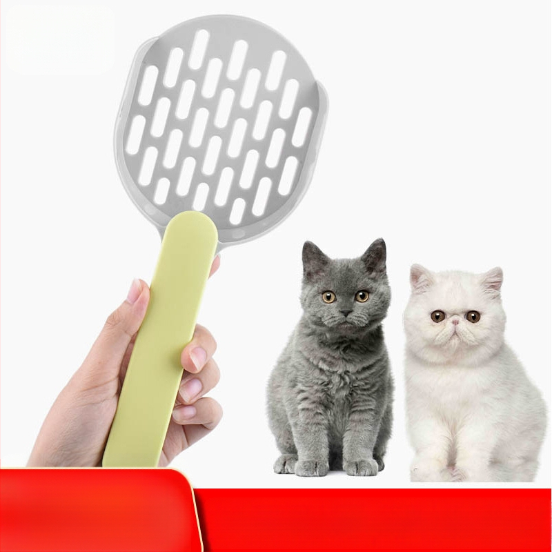 Lingură pentru nisip de pisici, din plastic, model A1P30, brand Fan yi, cu găuri fine și găuri îngroșate