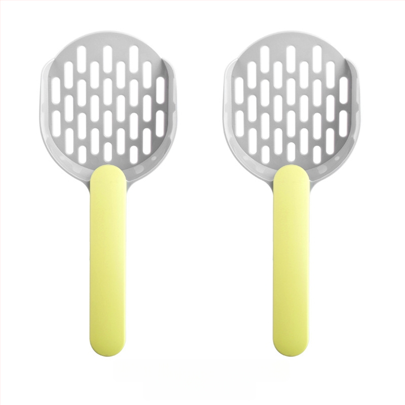 Lingură pentru nisip de pisici, din plastic, model A1P30, brand Fan yi, cu găuri fine și găuri îngroșate