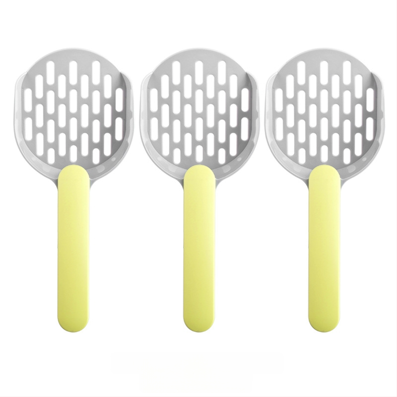 Lingură pentru nisip de pisici, din plastic, model A1P30, brand Fan yi, cu găuri fine și găuri îngroșate