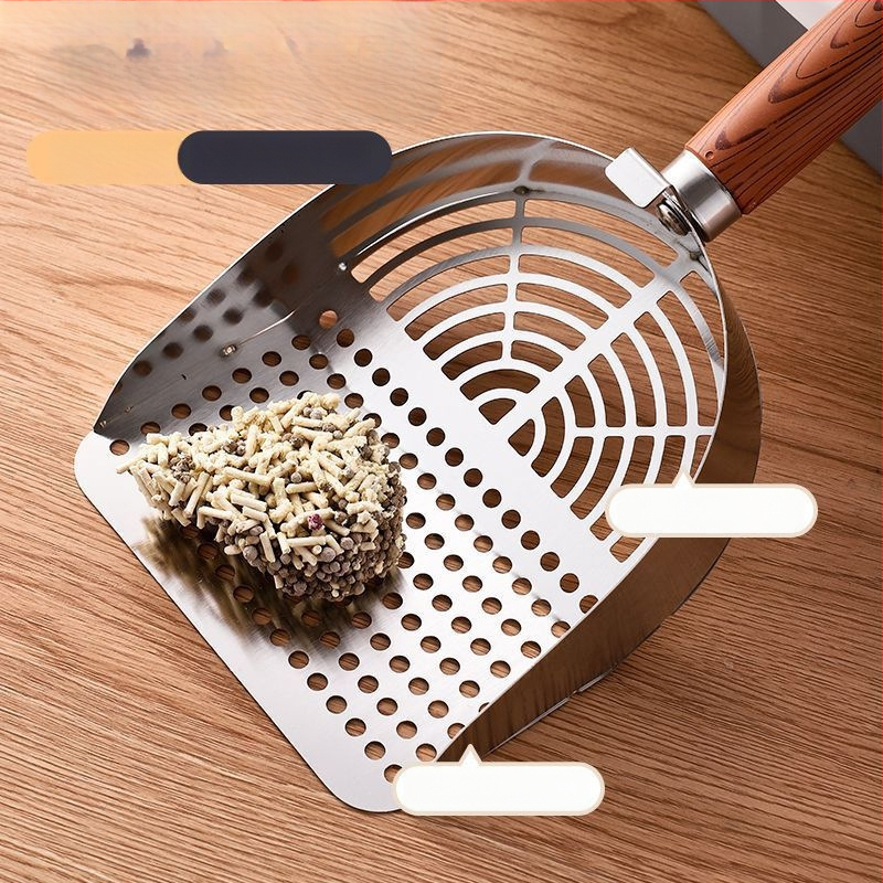 Lingură pentru nisip de pisică – design îngroșat, găuri fine, plastic durabil; brand Piece; pentru alte aplicații