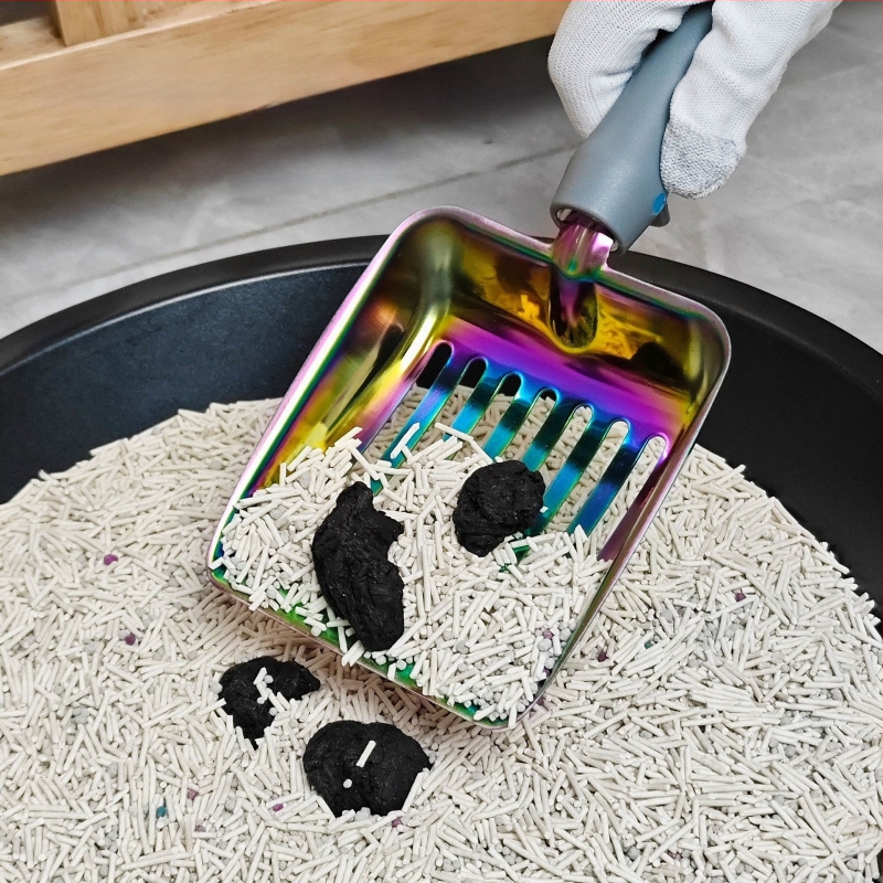 Lingură de nisip pentru pisici din plastic, design îngroșat, cod produs 740313552833