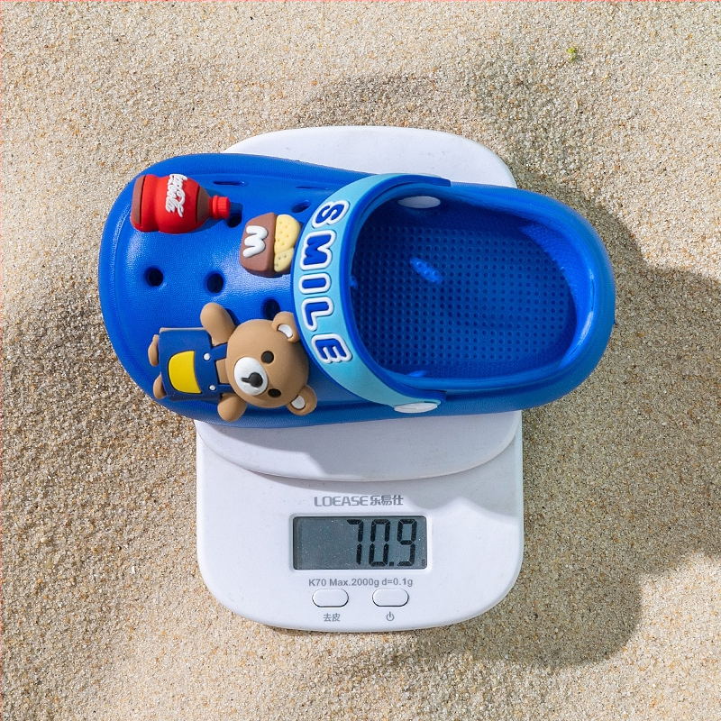 Sandale EVA perforate pentru copii, model desen animat, unisex, talpă și partea superioară din EVA, antiderapante