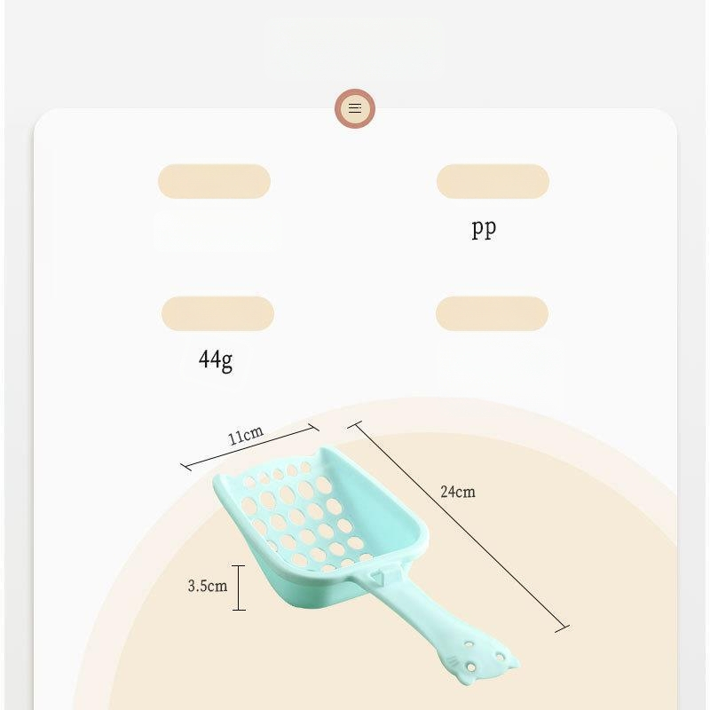Lopățică pentru nisip de pisică cu găuri mari, material PP, brand Flower Season