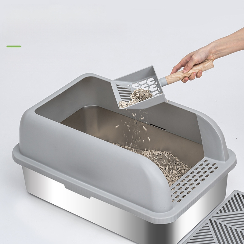 Set lopată pentru nisip de pisică cu pedală – Material PP, Compatibil cu cutia de nisip a pisicilor, Brand Heou