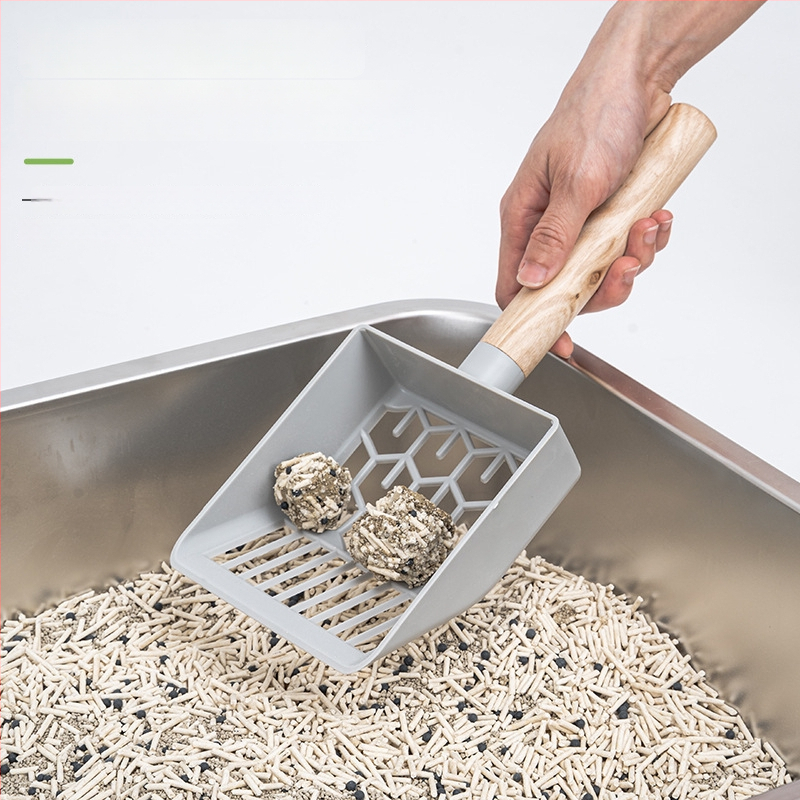 Set lopată pentru nisip de pisică cu pedală – Material PP, Compatibil cu cutia de nisip a pisicilor, Brand Heou