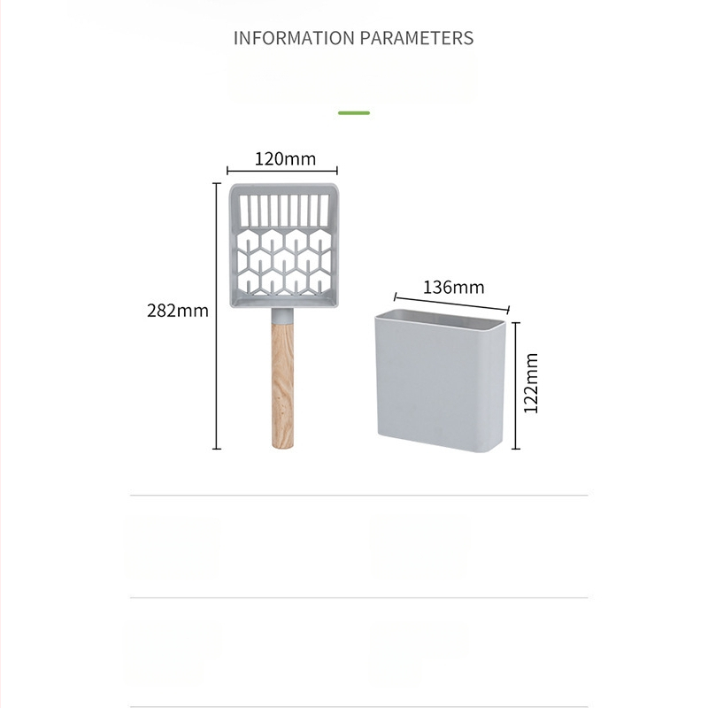 Set lopată pentru nisip de pisică cu pedală – Material PP, Compatibil cu cutia de nisip a pisicilor, Brand Heou