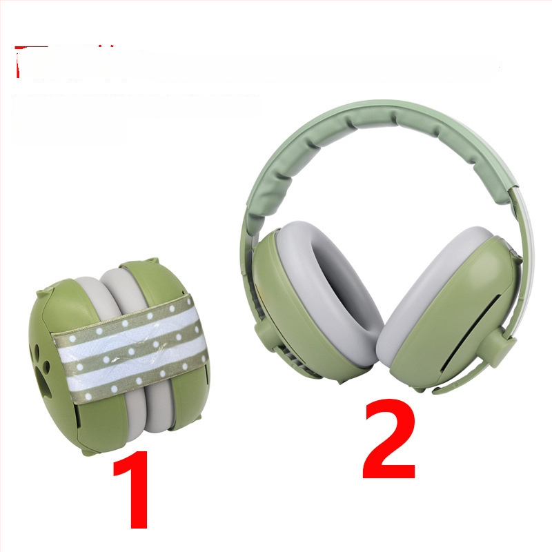 Bērnu trokšņa samazināšanas ausu aizsargi, galvas joslas aizsargājošas ausu austiņas, 2-1 miega un trokšņa aizsardzība, ABS materiāls, NRR 24, gumijas iekšējā oderējums, galvas josla + elastīgā siksna