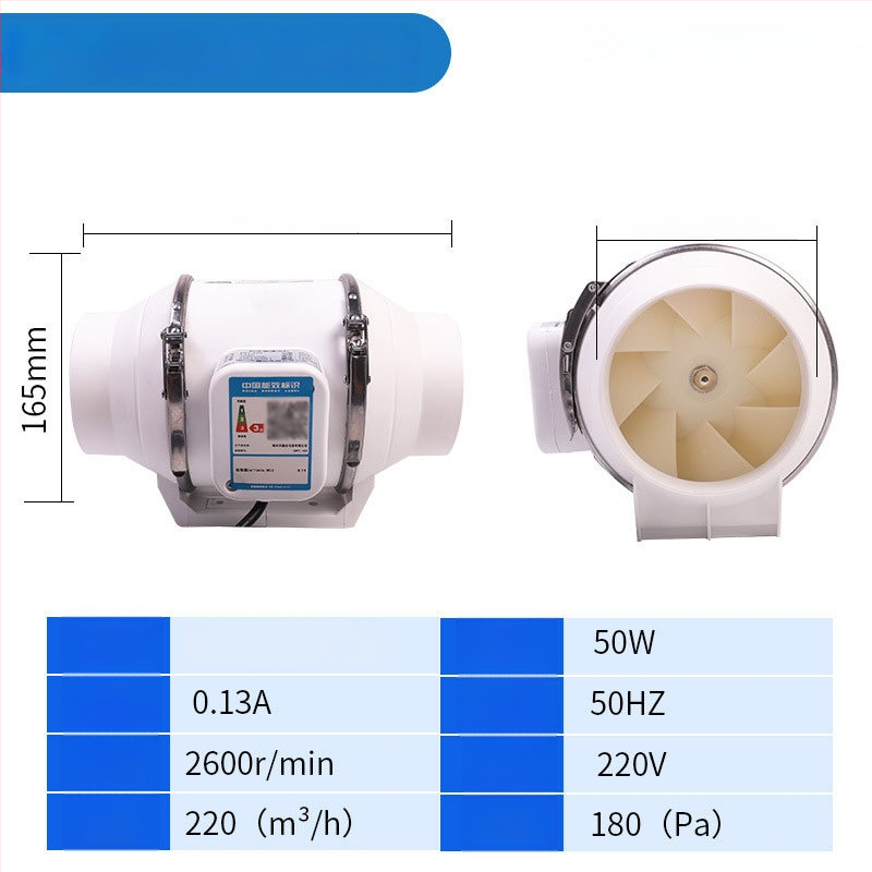 Csatornázott kipufogóventilátor – erős és csendes, háztartási konyhai szellőztetéshez,modell SL-100-1, 220V, 35–160W, csőnyomás típus