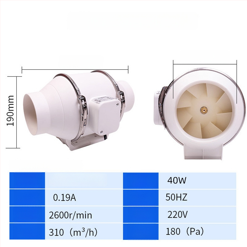 Csatornázott kipufogóventilátor – erős és csendes, háztartási konyhai szellőztetéshez,modell SL-100-1, 220V, 35–160W, csőnyomás típus