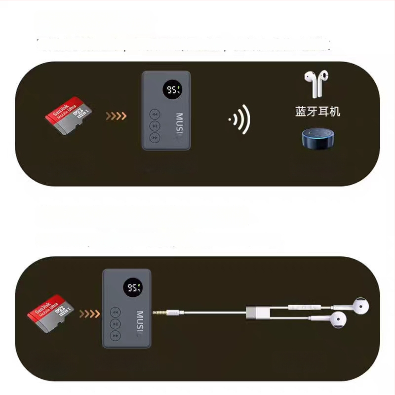 Portatīvais Bluetooth MP3 atskaņotājs ar kartes slotu, Modelis 816, Produkta numurs GC2ddeJk, 1 gada garantija