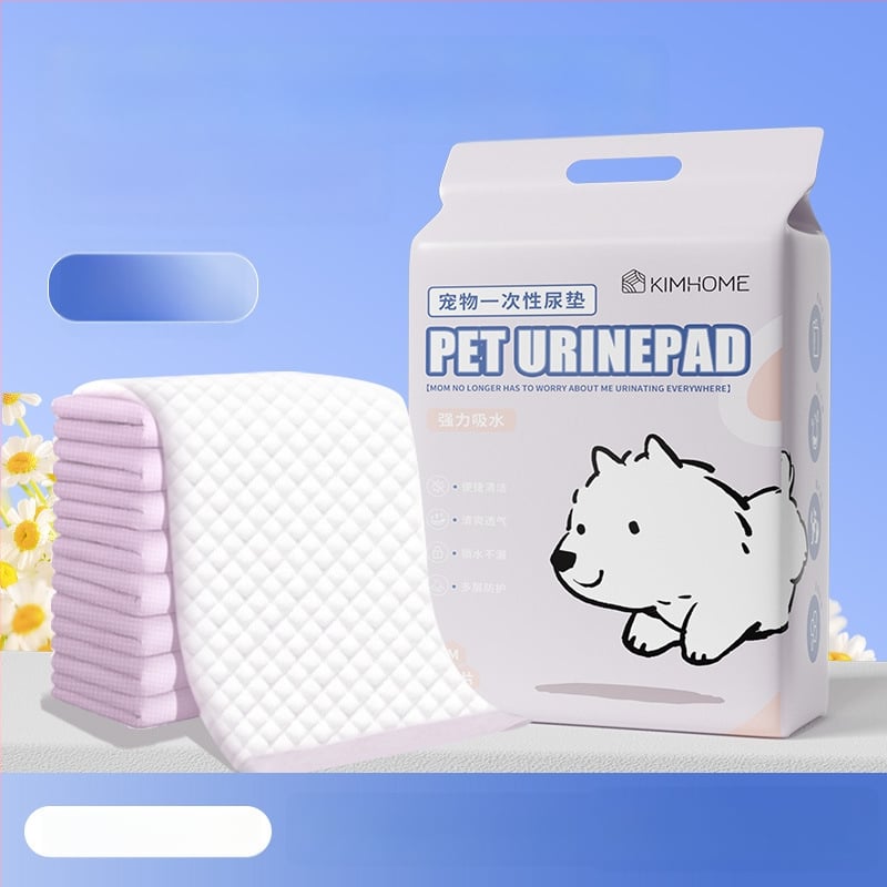 KIMHOME Подложки за домашни любимци – еднократно абсорбиращи подложки за кучета и котки, нетъкан текстил, пакет от 100 броя, възможност за частна марка