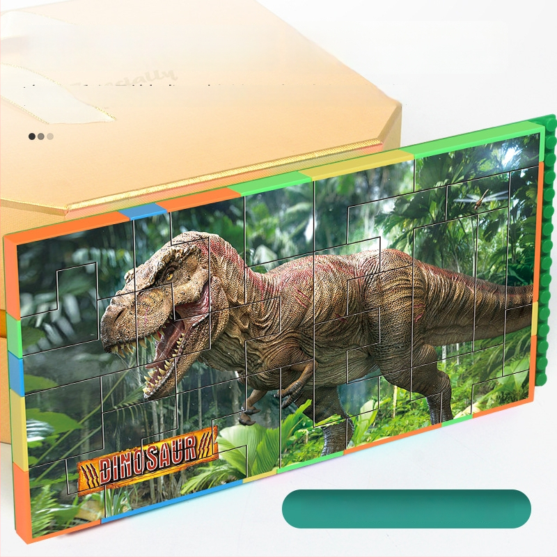 Динозавър 3D пластмасов пъзел-блокчета, DIY, за деца на възраст 7–14 години