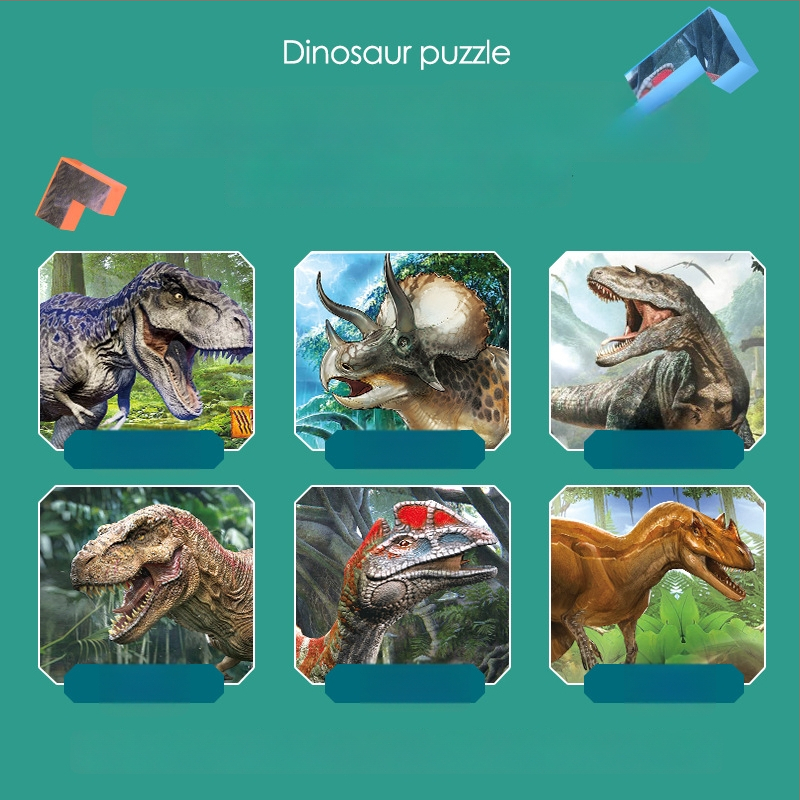 Динозавър 3D пластмасов пъзел-блокчета, DIY, за деца на възраст 7–14 години