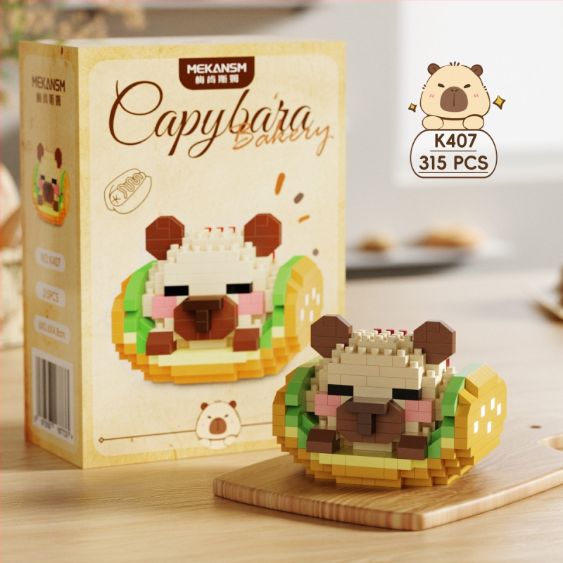 LEGO-suderinamas kapibaros statybinių blokelių rinkinys, ABS plastikas, 200-400 detalių, amžius 7-14 metų