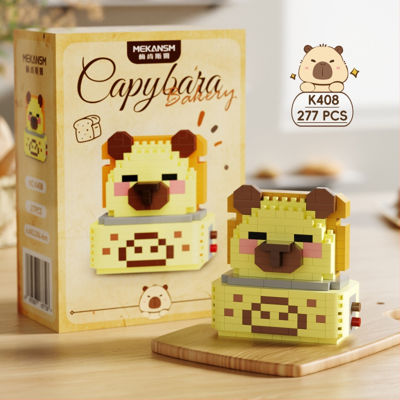 LEGO-suderinamas kapibaros statybinių blokelių rinkinys, ABS plastikas, 200-400 detalių, amžius 7-14 metų