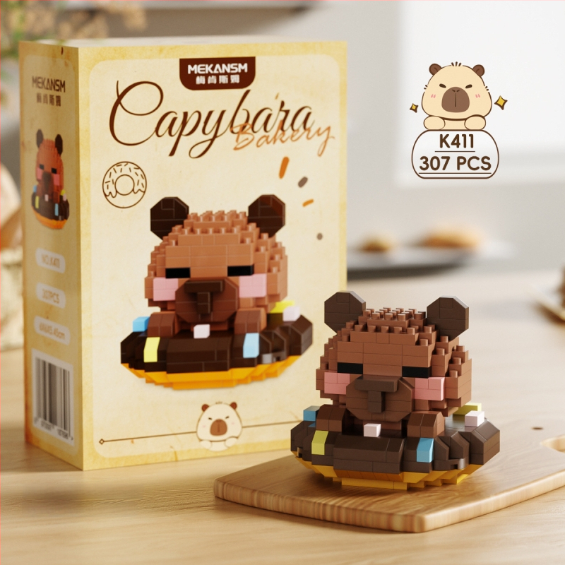 LEGO-suderinamas kapibaros statybinių blokelių rinkinys, ABS plastikas, 200-400 detalių, amžius 7-14 metų