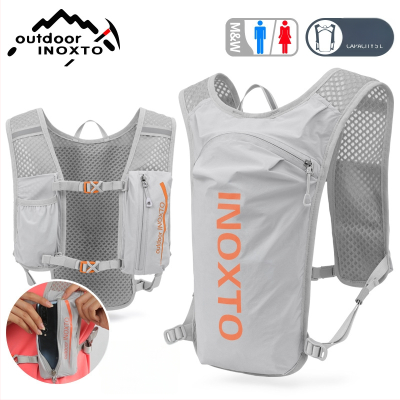 Rucsac sport pentru alergare și drumeții cu rezervor de hidratare de 5L, material nylon, design unisex, curele cu pernă de aer, model 591